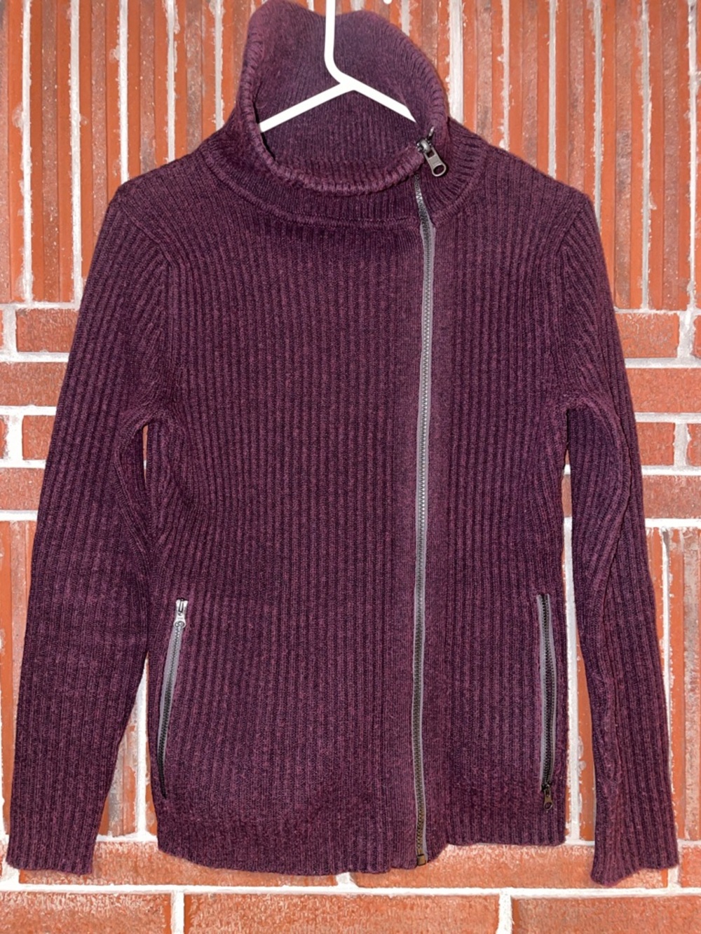 Title Nine Ribbed Turtleneck Full Zip Heavyweight Women’s Sweater